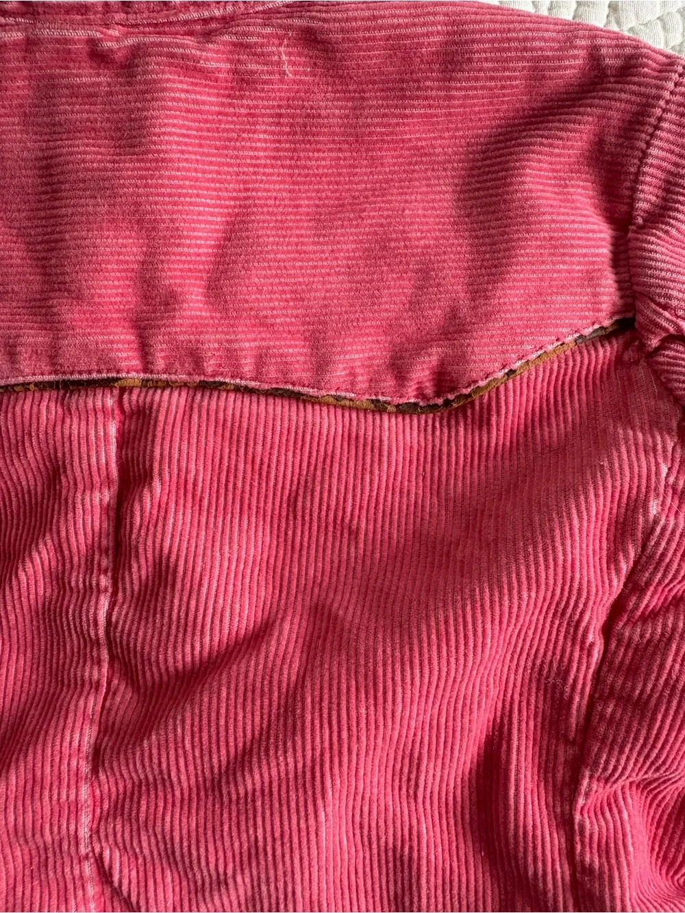 Ralph Lauren Western Corduroy Jacket  with Leather Trim Pink 4T